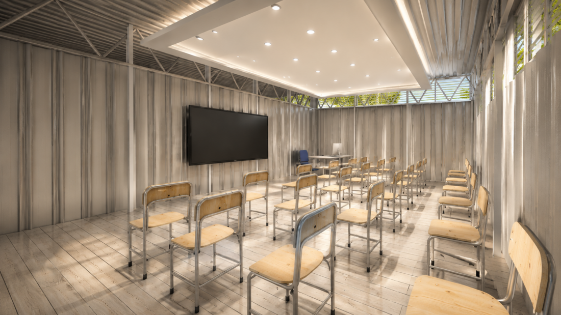 Cedros Altos – Arquitectura y Diseño: Aulas prefabricadas